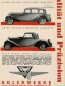 Preview: Adler Standard 8 Gropius Limousine Modellprogramm 1934  "Adler baut" Automobilprospekt (7012)